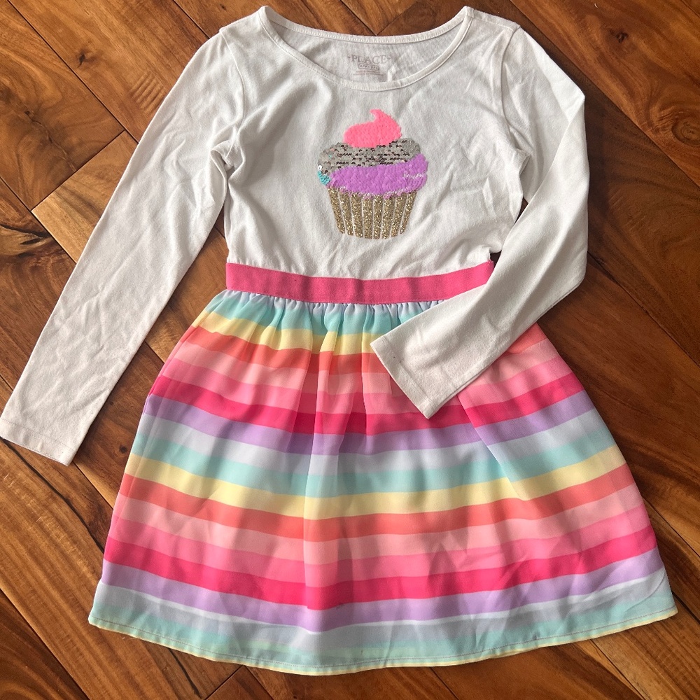 The Children’s Place Long Sleeve Flare Dress Size S 5/6